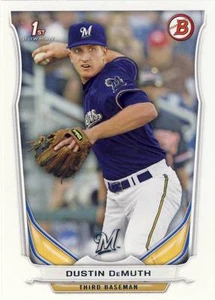 (50) 2014 Bowman Draft Picks DUSTIN DEMUTH Tarjeta de Novato LOTE #DP125 Cerveceros - Imagen 1 de 1