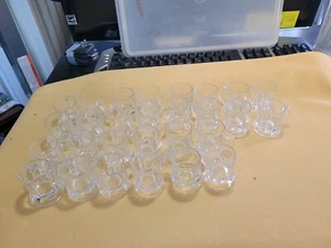 Vintage Clear Depression Shot Glasses - Picture 1 of 8