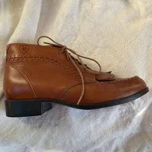 Women's ARIAT Kiltie ANKLE CHUKKA Lace-Up Moccasin Toe BOOTS sz 7 B - Picture 1 of 8