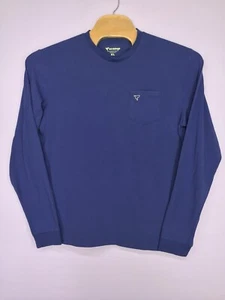 Birddogs T-Shirt Herren XL blau Langarm Tasche Preppy Logo Stretch - Bild 1 von 6
