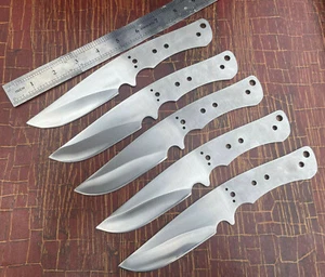 LOT OF 5PCS HUNTING SKINNING BLANK BLADE JAPANESE STAINLESS STEEL CAMPING HIKING - Picture 1 of 9