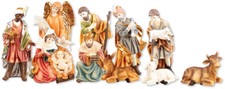 Xmas Nativity Set Christmas Ornament 11 Figurines Christmas Decoration Coloured