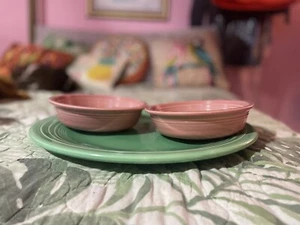 Fiesta Ware Rose Pink Cereal Bowls X 2 - Picture 1 of 3