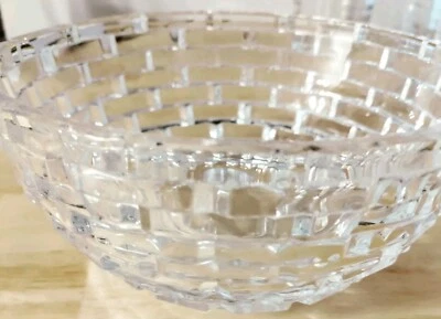  Cuenco de Cristal 3-D 7"X6"x4" Cuenco para Servir Mikasa Palazzo Japón Preciosa Calidad Foto 1 de 4