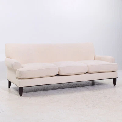 Barbara Barry for Baker White Boucle Sofa - Image 1 of 4