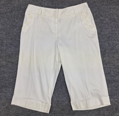 Pantalones elásticos blancos capri talla 10 para mujer INGREDIENTES Foto 1 de 4