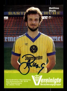 Matthias Bruns Autogrammkarte Eintracht Braunschweig 1984-85 + A 195745 - Bild 1 von 2