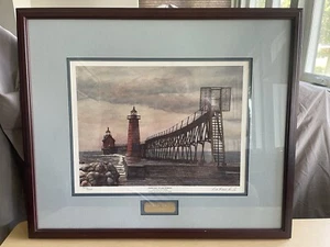 Leo Kuschel "Spring Surf On Lake Michigan" Lithograph - Signed & Numbered - Picture 1 of 5
