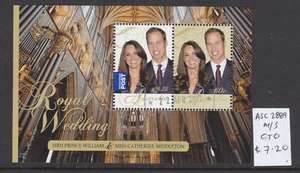 2011  ROYAL WEDDING SHEETLET  CTO/USED  ASC 2889MS. - Picture 1 of 1