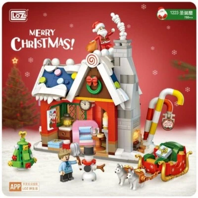 LOZ Santa Christmas house Mini  Building Block Gift  Present Toy 788PCS - Image 1 of 4