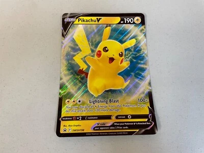 Jumbo Pokemon Pikachu V SWSH198 Black Star Promo Oversized Card - Image 1 of 3