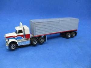 MODEL MOTORING AURORA AFX SLOT CAR HO PETERBILT SEMI TRUCK WHT/BLU/RED - Picture 1 of 5