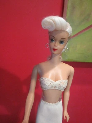 VINTAGE OOAK #5 PONYTAIL BARBIE W/ REROOTED Platinum Blonde  Silk Hair W/Outfit - Image 1 of 4