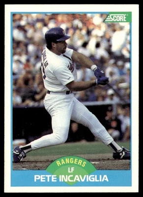 1989 Score Pete Incaviglia Texas Rangers #201 - Image 1 of 2