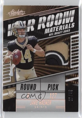 2023 Panini Absolute War Room Materials Holo Silver /49 Jake Haener Rookie RC - Image 1 of 2