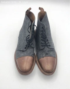 Taft Mens The Jack Gray Brown Leather Lace-Up Derby Dress Ankle Boots Size EU 39 - Picture 1 of 10