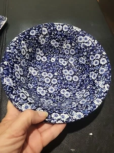 2 Crownford China Staffordshire Kaliko blau runde Servierschüssel 8 1/2" - Bild 1 von 6