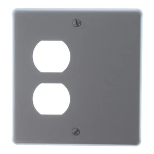 CUBIERTA RECEPTÁCULO DÚPLEX WIREMOLD LEGRAND G4047BX 2 VELOCIDADES, GRIS (PAQUETE DE 5) - Imagen 1 de 3