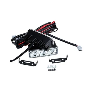 2Pcs High Power White/Amber 3 LED 12V Daytime Running Light Kits Signal Lamp - Picture 1 of 9