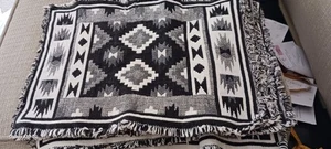 Tisch Tischsets mit Servietten 6er Set schwarz-weiß Southwestern Deko - Bild 1 von 5