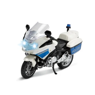 29654B Moto de Police 120 avec lumière et Son modèle de Moto de Police Blanc - Photo 1/4