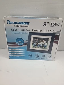 PANIMAGE 8" HD DIGITAL PHOTO FRAME 800x600 LED/w REMOTE WIFI + BLUETOOTH CAPABLE - Picture 1 of 9