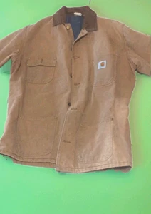 Giacca cappotto vintage Carhartt Chore XL marrone coperta foderata made in USA abbigliamento da lavoro - Foto 1 di 13