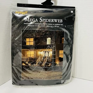 Spirit Halloween MEGA TELA DE ARAÑA 17,4 pies x 23 pies - cuerda blanca - interior/exterior - Imagen 1 de 3