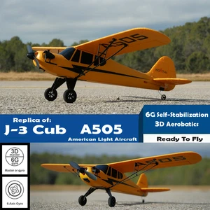 RC Airplane J3 Cub 3D 6G Gyro Control Aerobatic Trainer Flight Light Aircraft - Picture 1 of 24