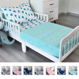 Juegos de sábanas para niños pequeños Juego de sábanas de cuna de 3 piezas para cama de niño pequeño transpirable suave sedoso - Imagen 1 de 43