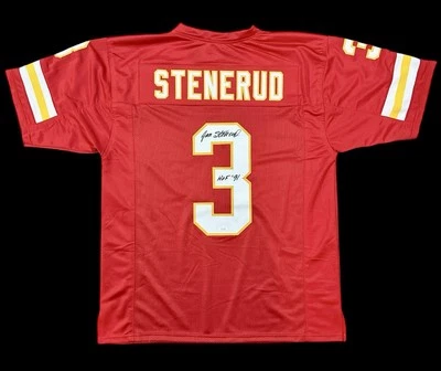 JAN STENERUD SIGNED AUTO KANSAS CITY CHEIFS CUSTOM JERSEY w/JSA CERT - Imagem 1 de 3
