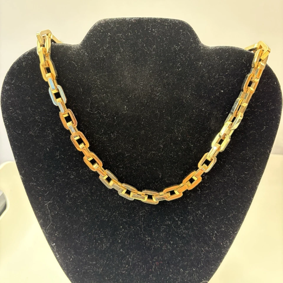 COLLAR DE ESLABONES EDDIE BORGO SUPRA EN ORO Grueso collar de eslabones ovalados Foto 1 de 4