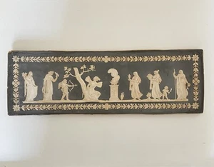 Antique 👑 Georgian Blue White Wedgwood Jasperware Classical Scene Wall Plaque - Picture 1 of 6