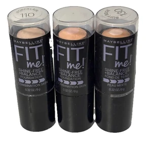 Maybelline Fit Me! Shine Foundation Stick, 115 Ivory, 110 Porcelain, 130 Beige - Picture 1 of 5