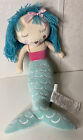 Your Zone Mermaid Plush Stuffed Soft Doll Pillow Blue Yarn Hair 23 inches tall