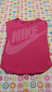 NIKE Girls Sleeveless Logo T-Shirt Top Pink, Age 5-6 Years - Picture 1 of 4