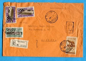 1957 EUROPA '56 £.60 x 3 + ONU £.25 ann.CARAMANICO, 05.02.57 (220220) - Picture 1 of 1