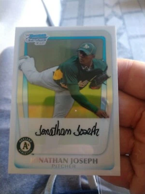 JONATHAN JOSEPH - RC ROOKIE #BCP126 OAKLAND ATHLETICS - 2011 BOWMAN CHROME MLB - Image 1 of 3