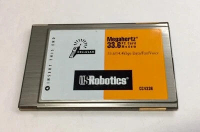 Modem de cartão US Robotics CC4336 33.6 PC 33.6/14.4kbps dados/fax/voz - Imagem 1 de 4