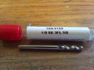 0,125 ZOLL 1/8 ZOLL 3-FLÖTEN EINENDIG HARTMETALL SCHAFTFRÄSER 1/8 ZOLL X 1/2 ZOLL X 1-1/2 ZOLL - Bild 1 von 1