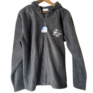 NWT Dineyland Resort Paris Fleece Full Zip Jacket Sz M Embroidered Logo - Picture 1 of 8