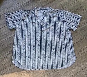 Vintage 90s Top Notch Polyester Shirt XL XXL Plus Size - Picture 1 of 8