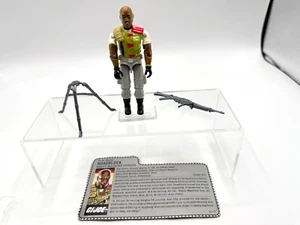 Gi Joe Road Block 1986 Vintage Actionfigur 100% komplett und Karteikarte schön - Bild 1 von 8