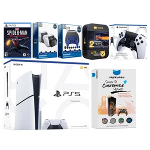 Sony Playstation 5 Slim Disc + Spider-Man Miles Morales, Extra EDGE Controller - Picture 1 of 6