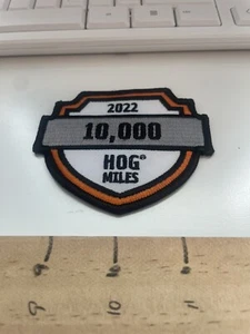 HOG Miles Patch 2022 10000 Miles Iron On Sew On Shield Harley Davidson - Picture 1 of 3