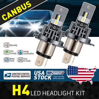 H4 9003 LED Headlight Bulbs Hi Low Beam For Mercedes-Benz E300 1995 200W 20000LM - Image 1 of 4