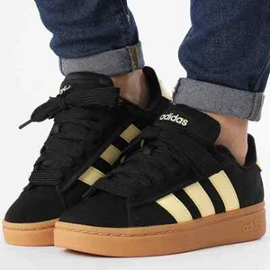 ADIDAS WOMENS GRAND COURT ALPHA 00'S TRAINING SNEAKER SHOES BLACK #SU - Picture 1 of 10