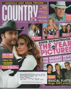 Country Weekly Magazine January 15 2007 Year in Pictures Tim McGraw Faith Hill - Picture 1 of 3