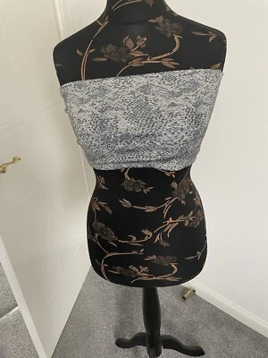 BNWT Topshop Petite bandeau top snakeskin effect Size 10 - Image 1 of 4