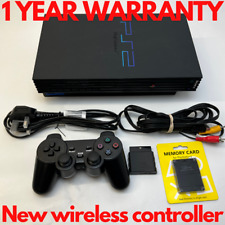 PS2 Sony PlayStation 2 Console With NEW wireless Controller 128mb Memory Card